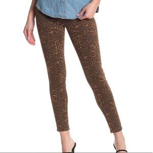 High Rise Leopard Skinny Jeans